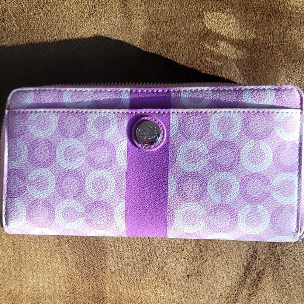 Coach Pink and White Wallet